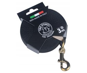 Tre Ponti Trainingsleine 3M Nero 2,5cm Larghezza per Cani Lungo Run 300