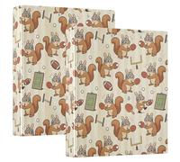 Tre raccoglitori ad anelli da 3,8 cm con portablocco da 1/2 confezioni da 1/2 per studenti con copertina rigida