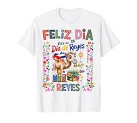 Tre Re Giorno Cubano Idea per Le Donne Cuban Día De Los Reyes Maglietta