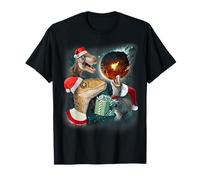 Tre Rex Luna | 3 Dinos Ululanti Meme Natale Strano Maledetto Maglietta