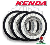 Tre ruote complete Kenda K333 fascia bianca 3.00-10 Piaggio Vespa 50 N / Special
