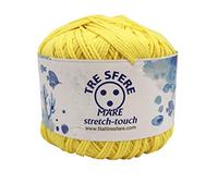 Tre sfere Mare Stretch Touch Filato per Costumi, 100% Poliammide (50 Grammi, 125 Metri) (Giallo)