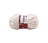 Tre sfere Vellutino Ciniglia Poliestere 100% Bianco 50 Grammi 60 Metri