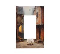 Tre simpatici fantasmi nella città vecchia interruttore luce stradale piastra frontale copertura singolo bilanciere 1 banda decoratore presa coperture per la casa cucina stanza bagno Decor