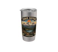 Tre sorelle Oregon Vintage Cascade Mountains Viaggio Bicchiere termico in acciaio inox doppia parete