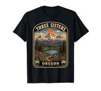 Tre Sorelle Oregon Vintage Cascade Mountains Viaggio Maglietta