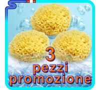 TRE SPUGNE NATURALI DI MARE DELICATE MEDIE (9/10cm) MISTER BABY TIPO ARCIPELAGO