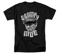 Tre Stooges - Moe Scontroso - Maglietta Corta Da Uomo E Donna - Nera