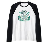 Tre Strani Coccodrilli Luna Divertente 3 Alligatore Dead Moon Maglia con Maniche Raglan