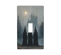 Tre streghe vecchio castello gotico copertura interruttore luce decorativo singolo interruttore 1 banda piastra da parete per cucina fattoria camera da letto bagno decorazione artistica