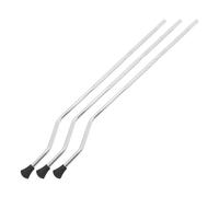 Tre Supporti per Tamburo in Metallo Argento, Piedini Antiscivolo | Ricambio per Batteria Acustica, Facili da Sostituire, Set da 3 Pezzi, Accessori