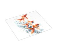 Tre tappetini per scolapiatti ad acquerello con pesci rossi, tappetino assorbente per cucina, tappetino scolapiatti natalizio da 40,6 x 45,7 cm, con anello per appendere i piatti