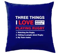 Tre Things i Love Rugby - Cuscino - Sei Giocatore Nazioni Ventola Love