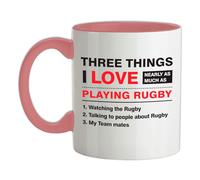 Tre Things i Love Rugby - Tazza IN Ceramica - Sei Giocatore Nazioni Ventola Love