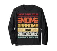 Tre Titoli Mamma Nonna & Grande Nonna E Io Rock Li Tutti Maglia a Manica