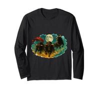 Tre Tori Luna 3 Toros Valor Strano Meme maledetto Maglia a Manica
