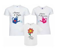 Tre tshirt, due da adulto e uno per bimbo/a