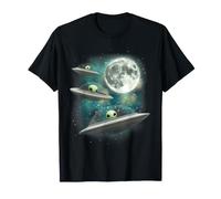 Tre UFO Luna | 3 UFO Divertente Strano Maledetto Meme Maglietta