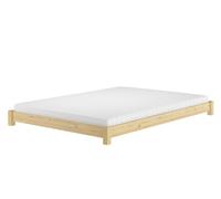 Tre varianti di letto matrimoniale futon molto basso 140x200 in pino V-60.51-14
