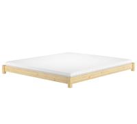Tre varianti di letto matrimoniale futon molto basso 200x200 in pino massello