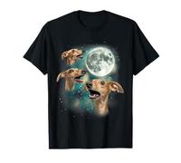 Tre Whippet Luna | 3 Whippet Divertente Strano Cane Meme Maglietta