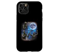 Tre zombi ululano alla luna strano meme zombie Custodia per iPhone 11 Pro
