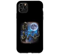 Tre zombi ululano alla luna strano meme zombie Custodia per iPhone 11 Pro Max