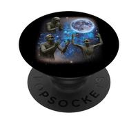 Tre zombi ululano alla luna strano meme zombie PopSockets PopGrip Adesivo
