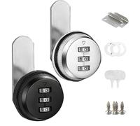 TREABEAR 2Pcs Serratura Cassetta Postale, Serratura Armadietto, Serrature con Combinazione, Serratura Armadio, Serratura Di Sicurezza a Combinazione a 3 Cifre per Cassetti Cassette Postali Armadietti