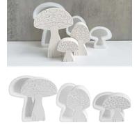 TREABEAR 3 stampi in silicone per funghi, stampi in silicone per colata autunnale, stampi in gesso per versare, stampi in silicone per candela, per autunno, muffe in silicone 3D, stampi in resina