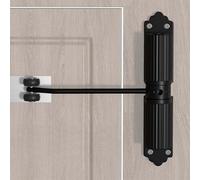 TREABEAR, chiudiporta automatico, chiudiporta della camera, chiudiporta automatico, forza di chiusura regolabile, 60 kg, chiusura per porta della camera, in vetro, in metallo