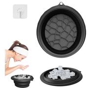 TREABEAR Lavandino Pieghevole con Vaschetta per Cubetti di Ghiaccio Integrata, Vasca per Il Bagno di Ghiaccio in Silicone, Vasca per Il Bagno di Ghiaccio Pieghevole Portatile in Silicone con Gancio