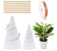 TREABEAR Multifonction Jig per Spirale Ighina Elettrocoltura, 2.5m Filo di Rame da Elettrocoltura, 2 Avvolgitori per Bobine Fibonacci, 6 Stecche per Piante La Coltivazione di Piante da Giardino