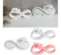 TREABEAR Stampo in Silicone a Forma di Cuore per Candele, Versare, Colata, Calcestruzzo (Nastro, Cuori)