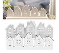 TREABEAR Stampo in silicone per casa, stampi in silicone per casa, casa con cuore, stampi in silicone per case con finestra, stampi in silicone