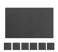 Treadmill Mat, Anti-Vibration Pad for Rowing Machines, Durable Exercise Equipment Mat, Workout Floor Protector for Carpet and Hardwood Floors 16.93x23.62x0.2 inches