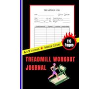Treadmill Workout Journal: Track Intervals, Speed, Incline & Heart Rate to Maximize Your Running & Walking Results | 110 Pages, 6" x 9" Inches
