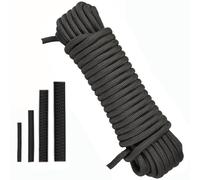 Treadstar - Corda multiuso, 10 mm - 20 metri, corda in polipropilene, colore nero, 10 mm - 20 m