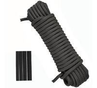 Treadstar - Corda multiuso, 12 mm - 30 metri, corda in polipropilene, colore nero, 12 mm - 30 m