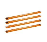 TREAL Alluminio 7075 inferiore 4-Link Bar Set, 160,5 mm per Losi LMT 4WD Solid Axle Mega Truck Bog Hog/King Sling (arancione)