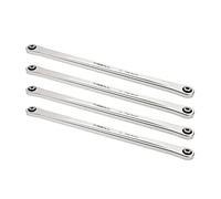 TREAL Alluminio 7075 Superiore 4-Link Bar Set, 158,5 mm per Losi LMT 4WD Solid Axle Mega Truck Bog Hog/King Sling(argento)