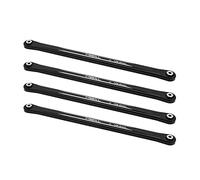 TREAL Alluminio 7075 Superiore 4-Link Bar Set, 158,5 mm per Losi LMT 4WD Solid Axle Mega Truck Bog Hog/King Sling(Nero)