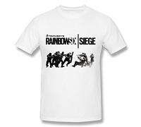 Treask Koyee Men's Tom Clancy's Rainbow Six Siege Poster T-Shirt, 2White, XX-Large