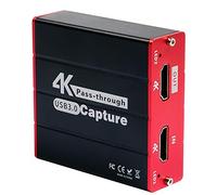 TreasLin Game Scheda di acquisizione Video USB 1080p 60fps per PS5,PS4,Switch Wii U DSLR Xbox su OBS,XSplit,Twitch,Youtube Supporta Windows,Mac,4K zero latenza HD Loopout.320.