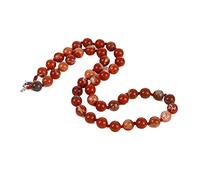 Treasure Bay Collana da donna fatta a mano con pietre preziose da 8 mm, quarzo rosa naturale, occhio di tigre, acquamarina, agata collana per donne e ragazze, Gemma, Quarzo rosa naturale, quarzo