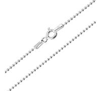 Treasure Bay Collana da donna in argento Sterling 925, 1,6 mm, catena a sfere a strati e impilabili, lunghezza 40-60 cm, 55 Cm, Argento sterling, Nessuna pietra preziosa