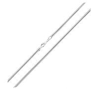 Treasure Bay Collana da donna in argento Sterling 925, maglia a serpente, catena da 40,6 cm, 45,7 cm, 48,3 cm, 50,8 cm, 53,3 cm, 55,9 cm, 61 cm, 76,2 cm