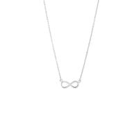 Treasure Bay Collana in argento Sterling 925 con simbolo dell'infinito, per donne e ragazze, ciondolo Trinity delicato su catena regolabile, gioiello minimalista impilabile