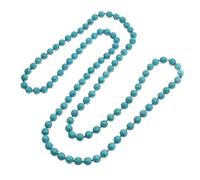 Treasure Bay Collana per Donna con turchese Collana lunga 160 cm con pietre preziose turchesi blu naturale, 8 mm, (blu)