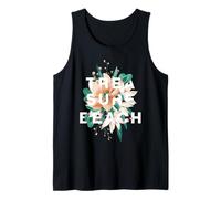 Treasure Beach Floral Design Isole Gili Fiore giamaicano Canotta